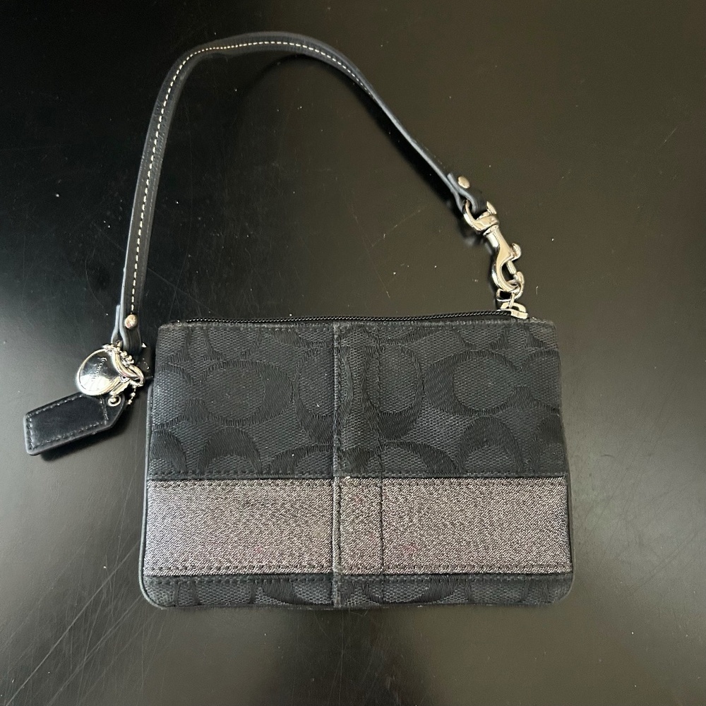 Coach Black Wristlet. NWOT
